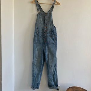 Madewell denim overalls light wash